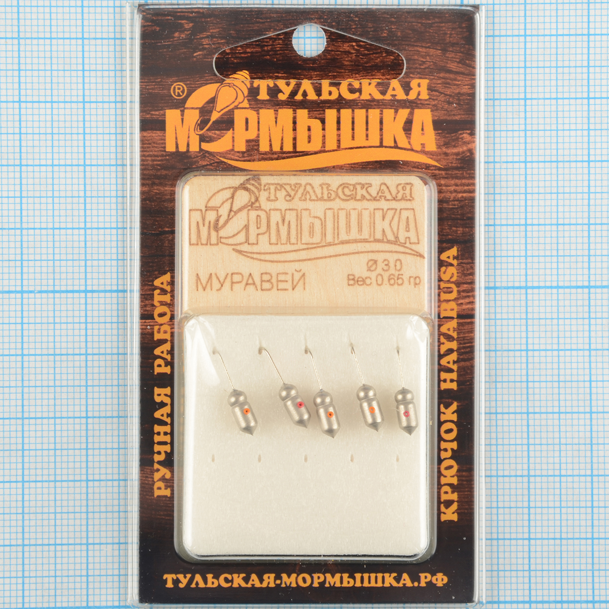 Мормышка вольфрам.Тульская Муравей с кембриком 3,0мм никель