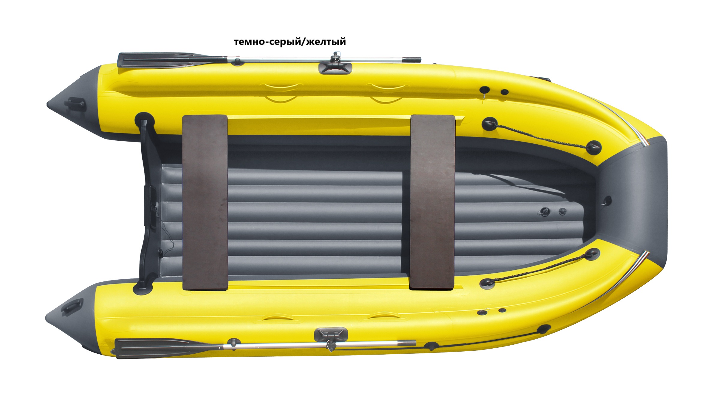 Лодка Reef Triton 390 Fi нд т.сер/желтый