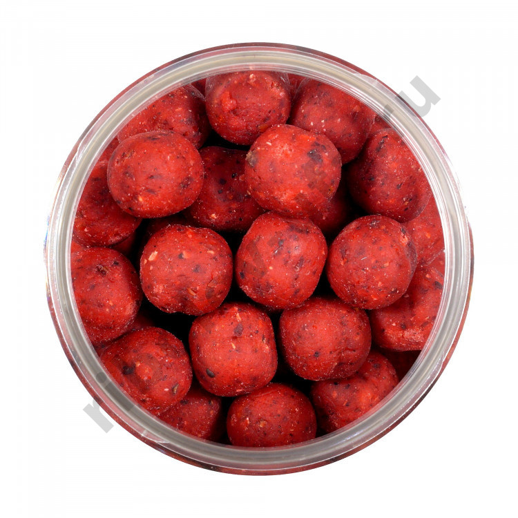 Бойлы GBS насадочные 15мм 132гр (банка) Strawberry Клубника