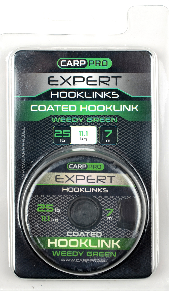 Поводковый материал Carp Pro в оболочке, зеленый 25lb 7м