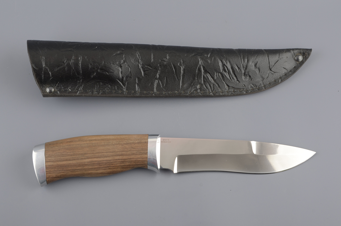 Нож туристический НР-24 кованая нерж.сталь, 95х18, орех (ручная работа)