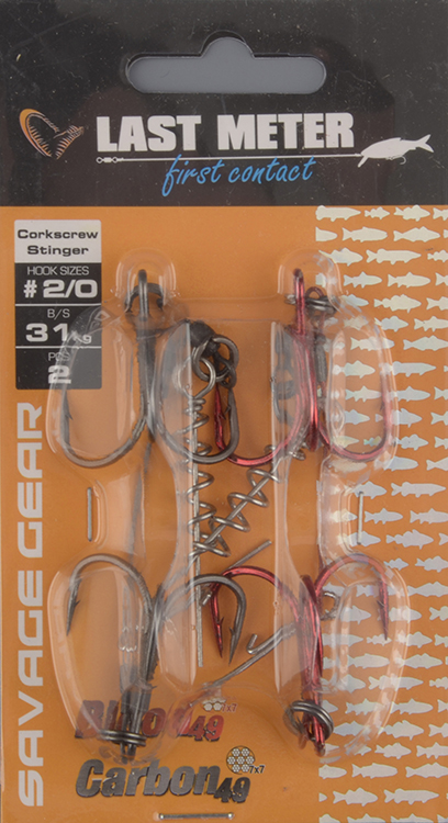 Оснастка Savage Gear Carbon49 Corkscrew 2х2/0