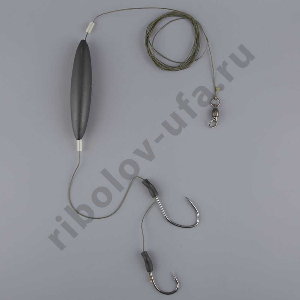 Оснастка готовая сомовая Flagman Cat Fish Rig Two Single Hook&Float 8/0 FCFR001