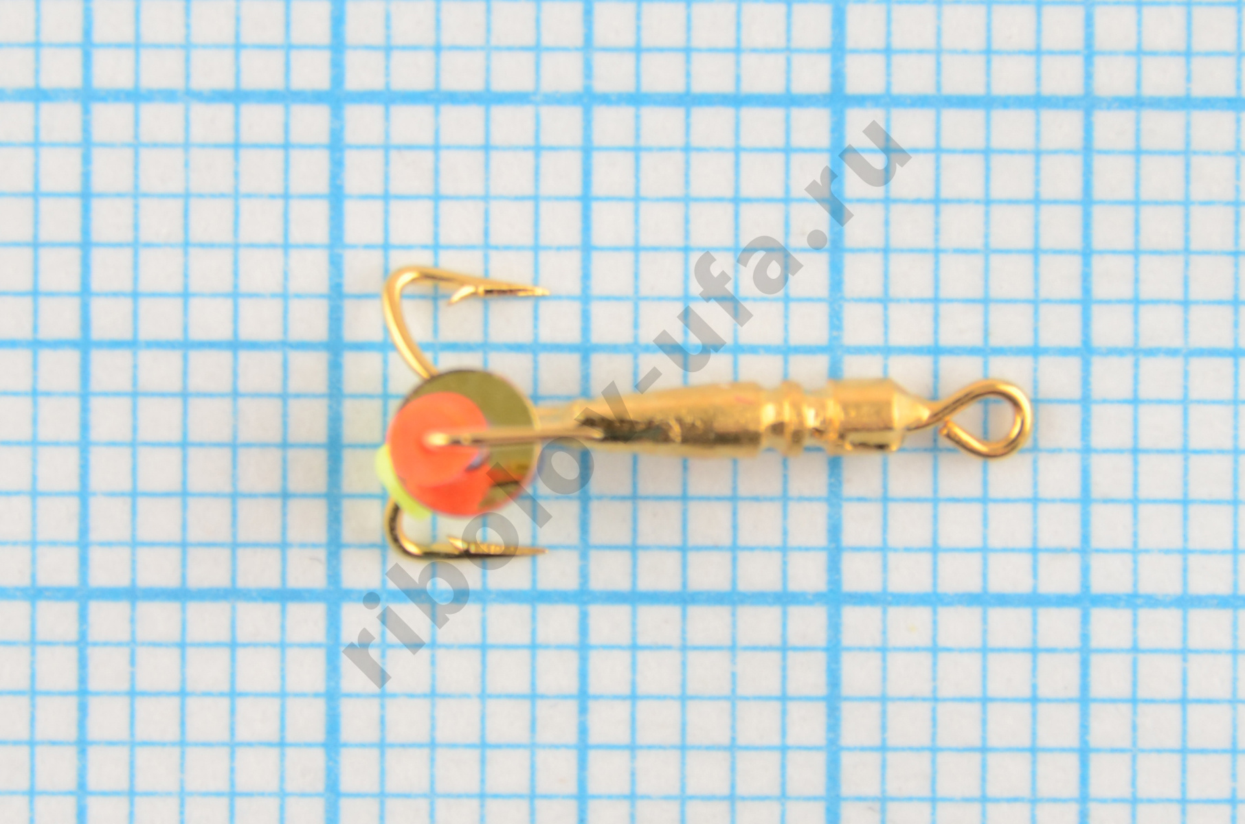 Мормышка Wormix точеная вольфрамовая Черт d=1,5 с рисками (гальваника) золото арт. 1611