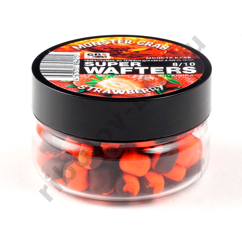 Вафтерсы (wafters) GBS нейтральной плавучести 8x10мм Монстр-Краб Клубника
