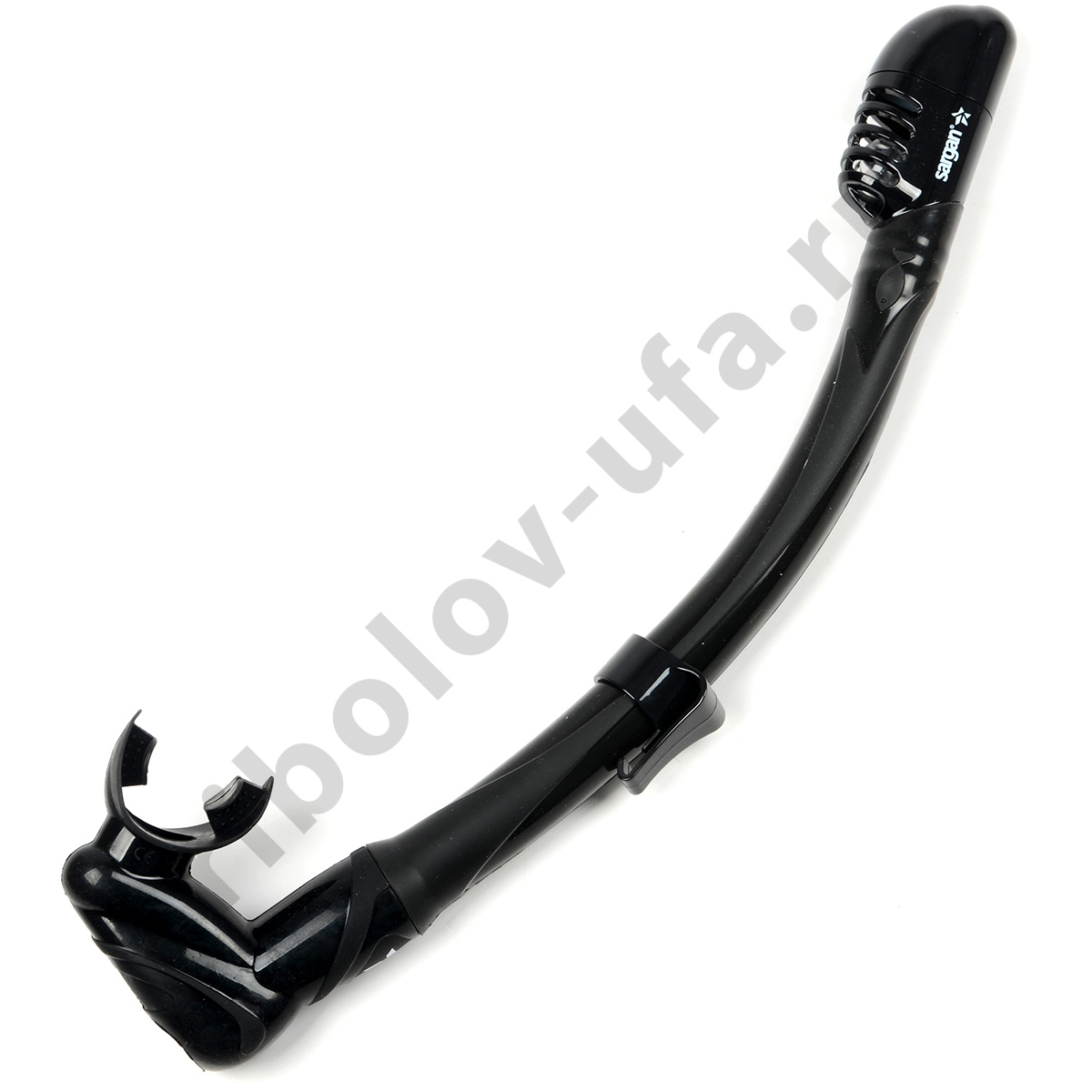 Трубка Sargan Агидель сухая 2 клапана, черный/желтый силикон