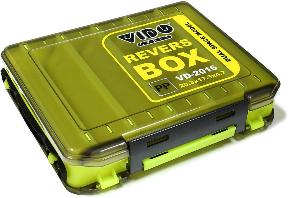 Коробка Vido для приманок VD-2016 Revers Box, размер 20.3х17,3x4.7 см желтая