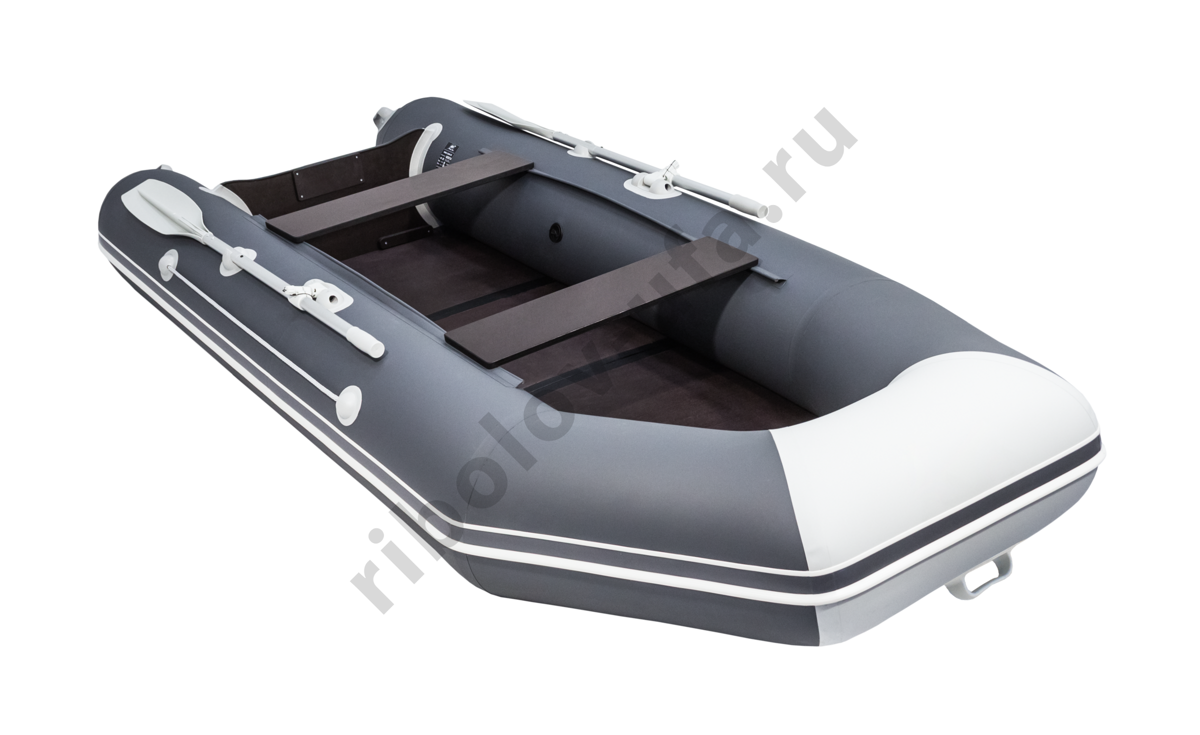 Лодка Аква 2900 Слань-книжка Киль графит/светло-серый