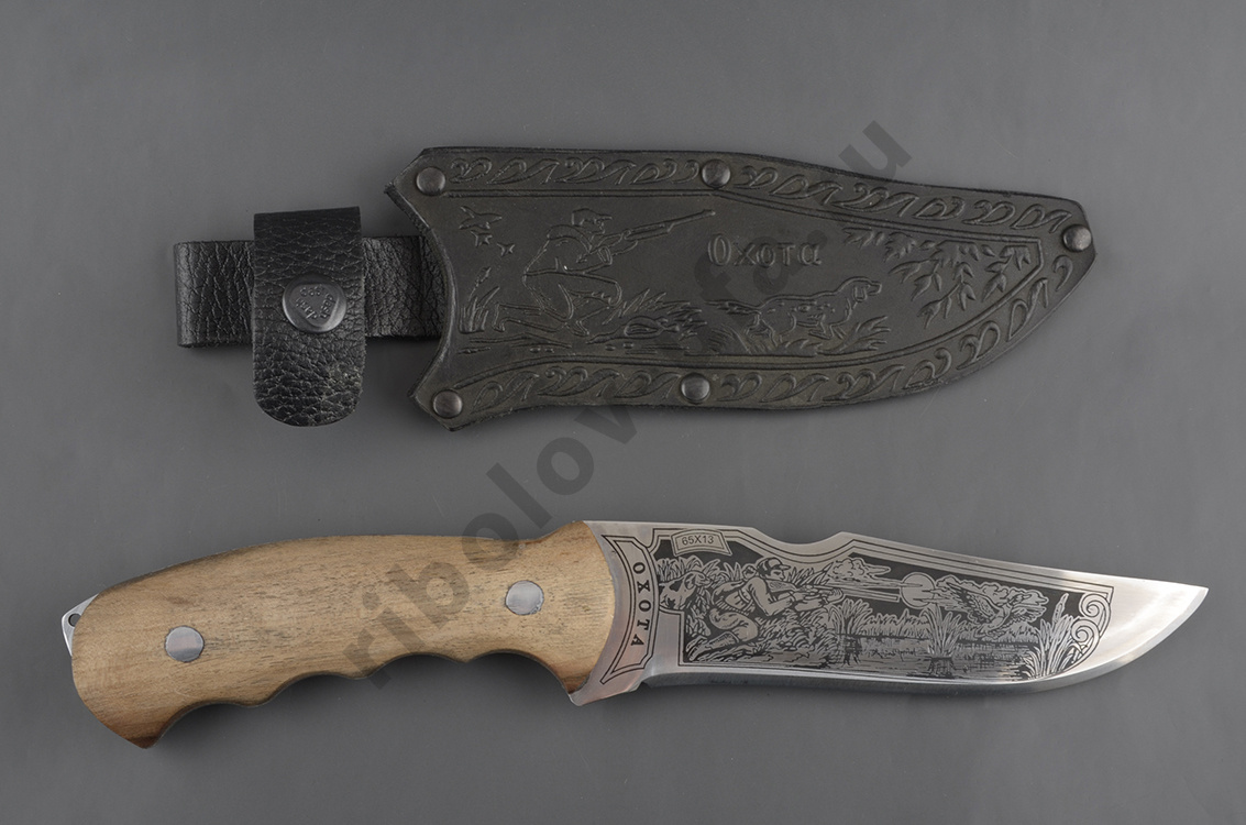 Нож No name Кизляр Охота дерев. ручка