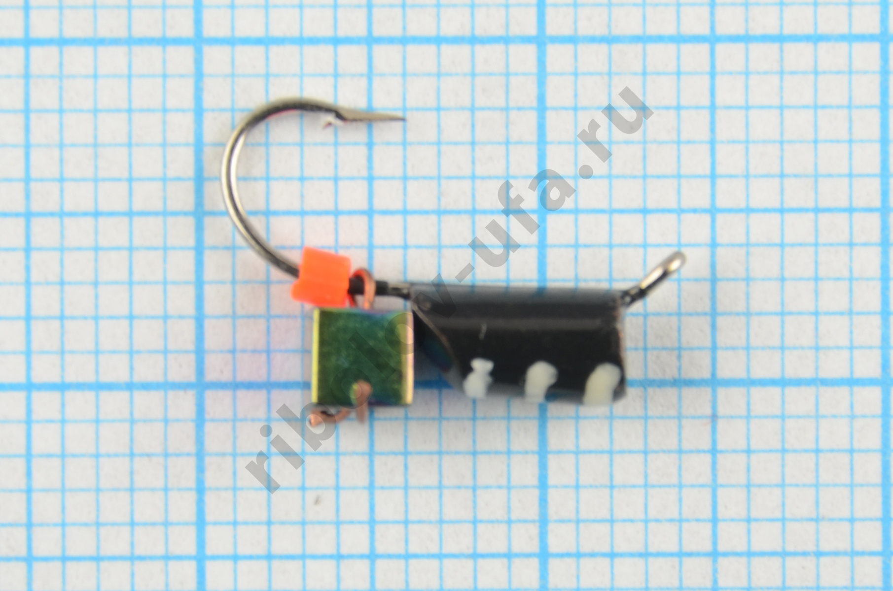 Мормышка Мир Вольфрама Столбик Хамелеон кубик подвесной д. 3 мм