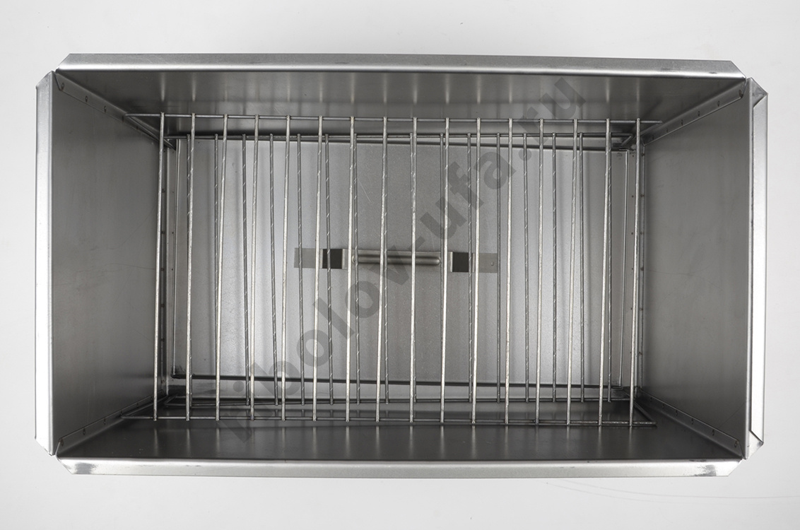 Коптильня двухъярусная Универсал с поддоном для сбора жира 480х280х270, сталь 0,8 мм 