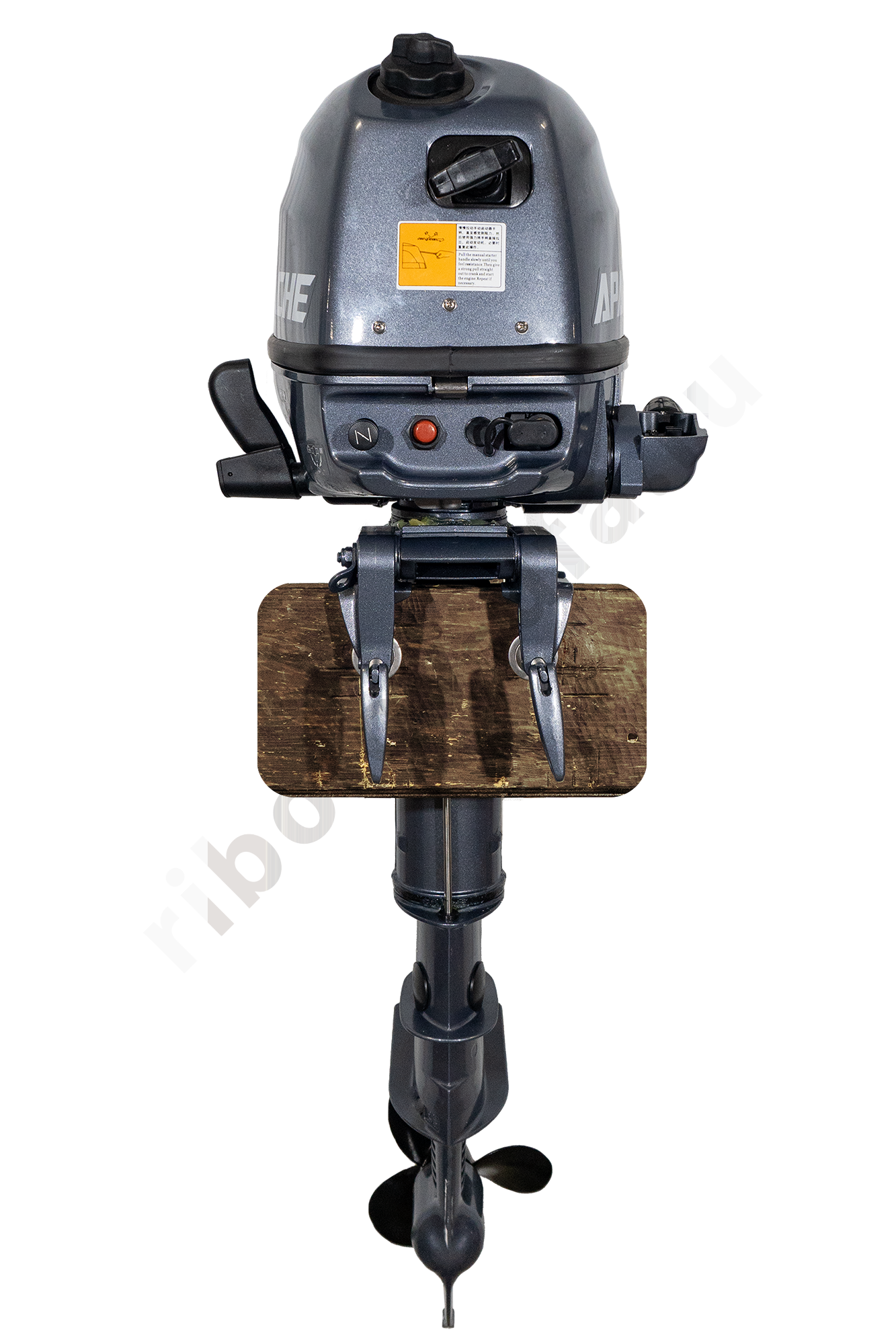 Лодочный мотор 4-х тактный Apache F 6 с баком 12 л+ шланг