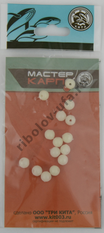 Бусина  d. 7 светящаяся (силикон) (уп.15шт) Три Кита