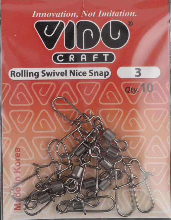 Вертлюжок с застежкой Vido №3 (10шт/уп)