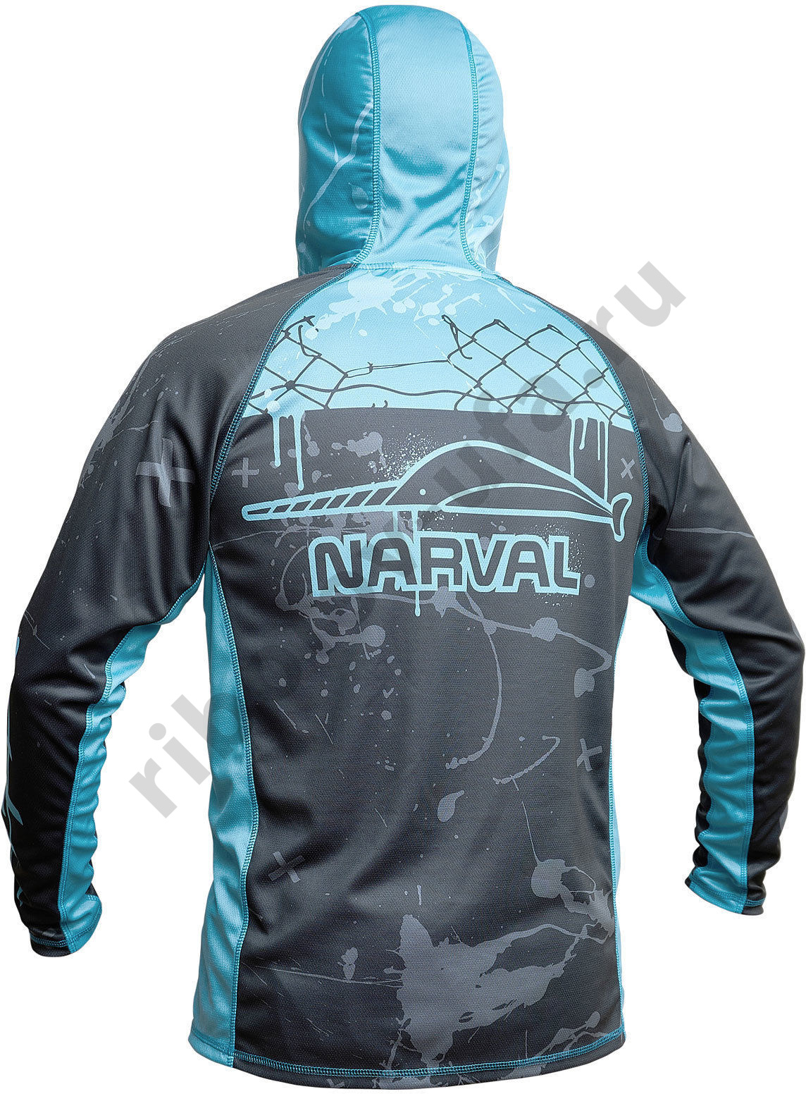 Лонгслив с капюшоном Volga Baits Narval Street Art Graphite р52