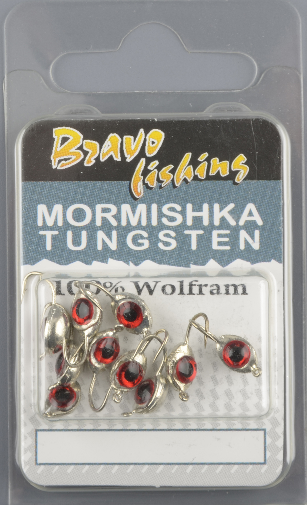 Мормышка вольфрам Bravo Fishing Плавунец с ушком, с 3D глазком 4.0 мм 0.90 гр Sil