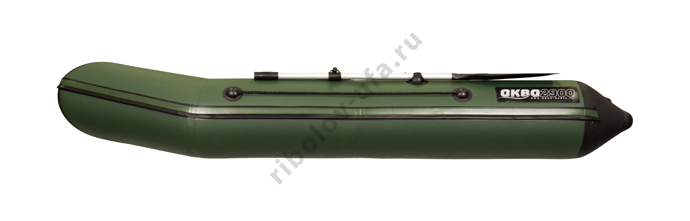 Лодка Аква 2900 зеленый/черный