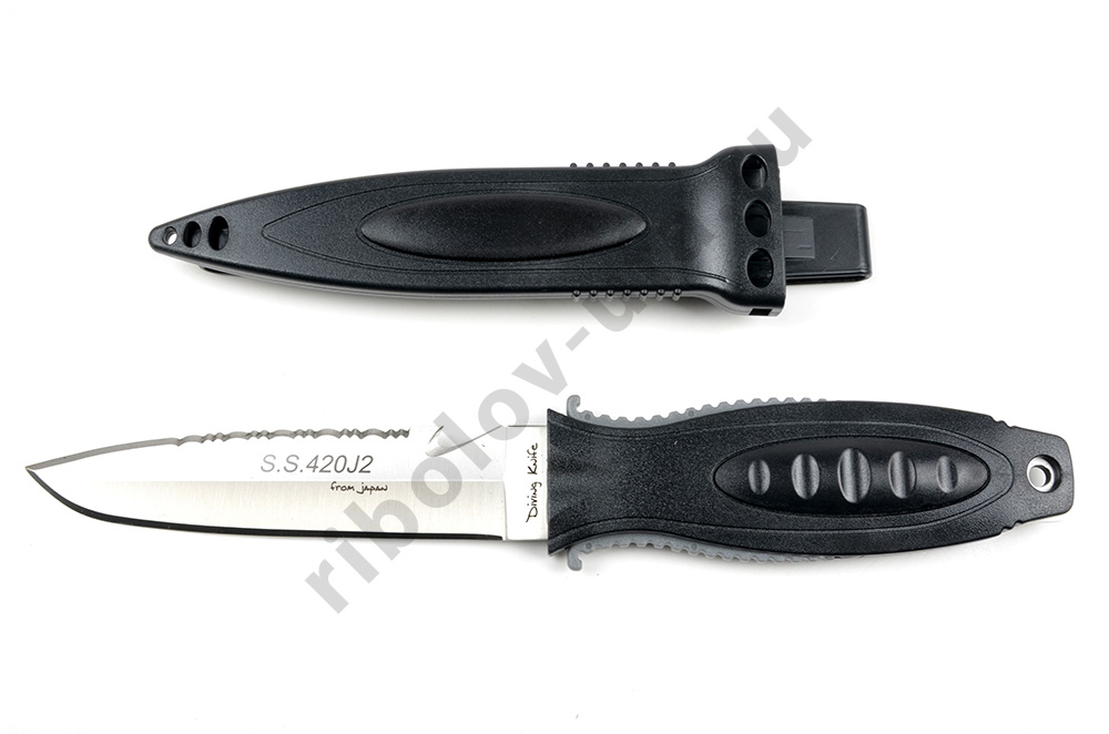 Нож для подводной охоты Sargan Барракуда черный 260B/KN-95black
