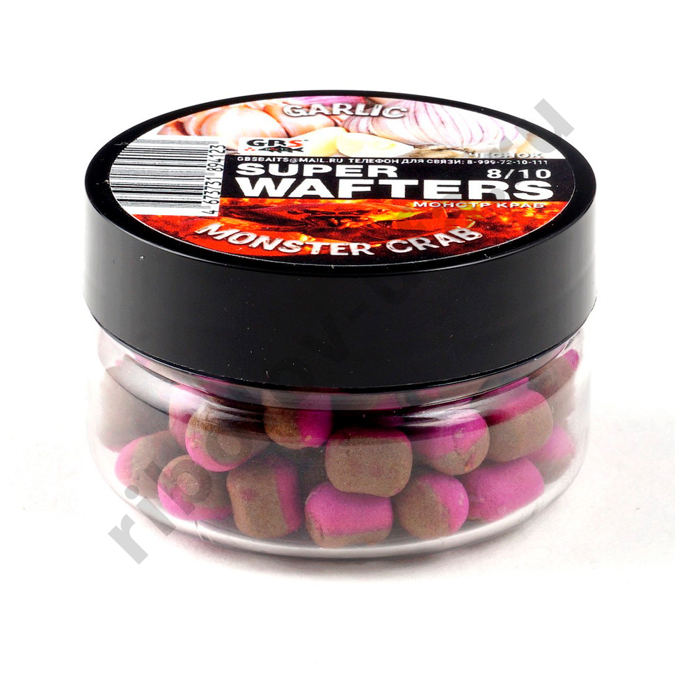 Вафтерсы (wafters) GBS нейтральной плавучести 8x10мм Чеснок и Монстр-Краб