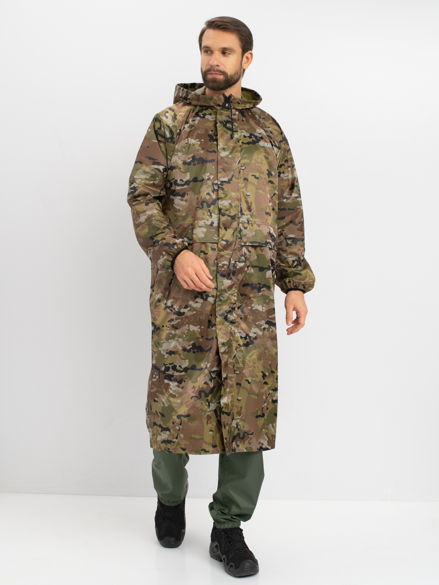 Плащ Huntsman ВВЗ цв. Мультикам Ткань Таффета PVC 20000мм р.48-50, рост 176