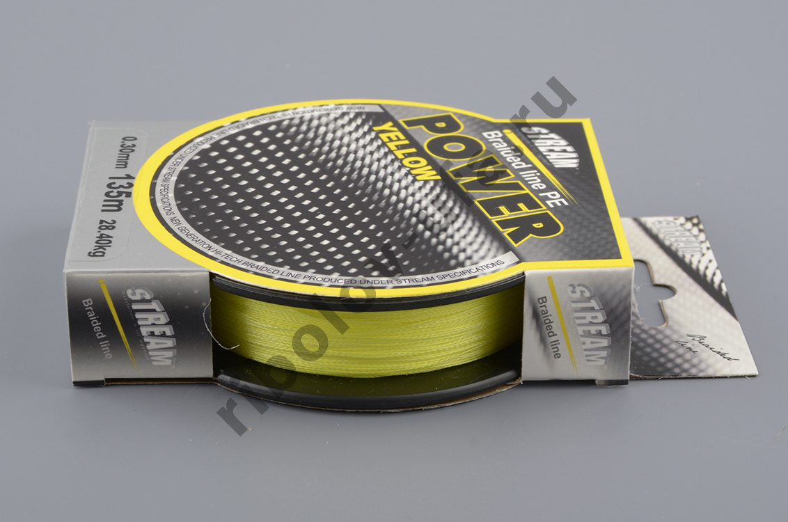 Шнур плетёный Stream Power Yellow 135m 0.10