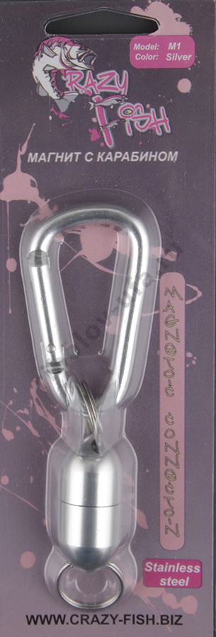 Ретривер Crazy Fish магнитный с карабином 