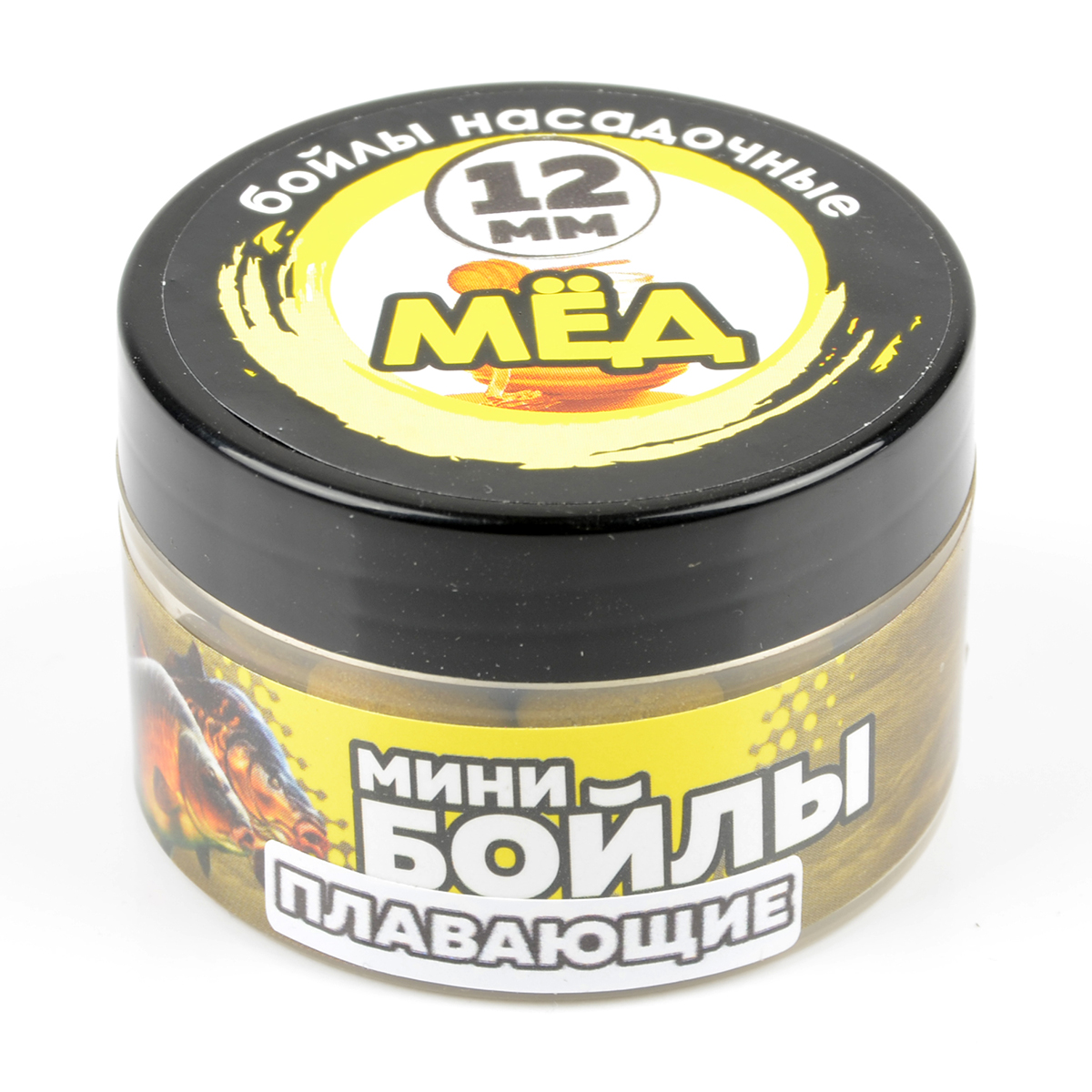 Минибойлы плав. Три кита На карпа! d-12мм 30гр (банка) Мед 