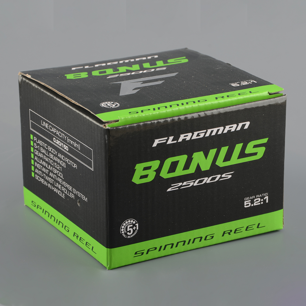 Катушка безынерц. Flagman Bonus 2500S, спиннинговая, 5+1ш.п. ручка вкручивается