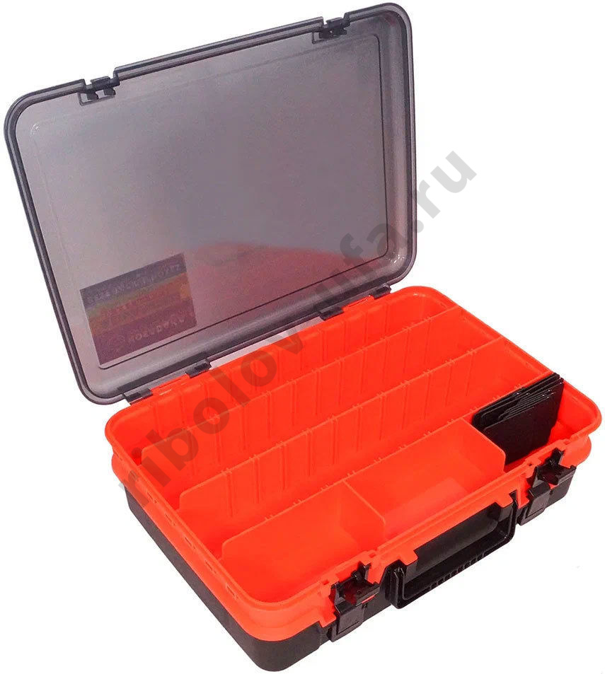 Чемодан Kosadaka 39*27*12см для приманок и снастей, двухъярусный, регулируемый, красный