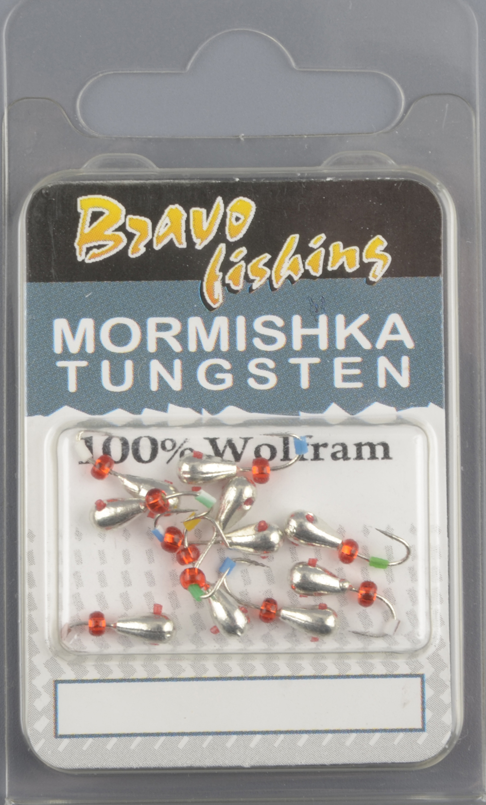 Мормышка вольфрам Bravo Fishing Эребус с отверстием с кембриком 3.0 мм 0,45 гр. Sil