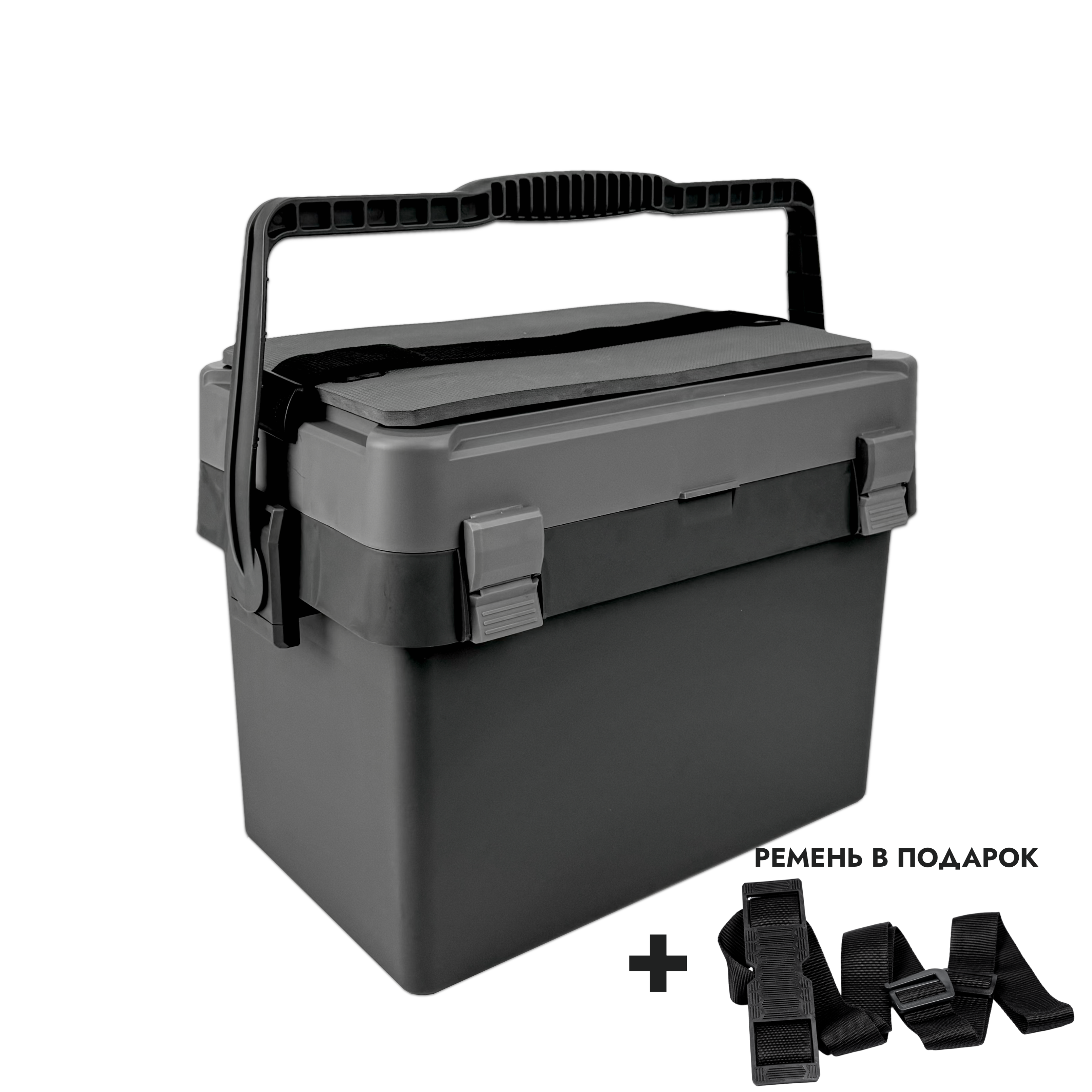 Ящик зимний Fishka Petrov Универсал с ручкой цв. серый 400*260*325