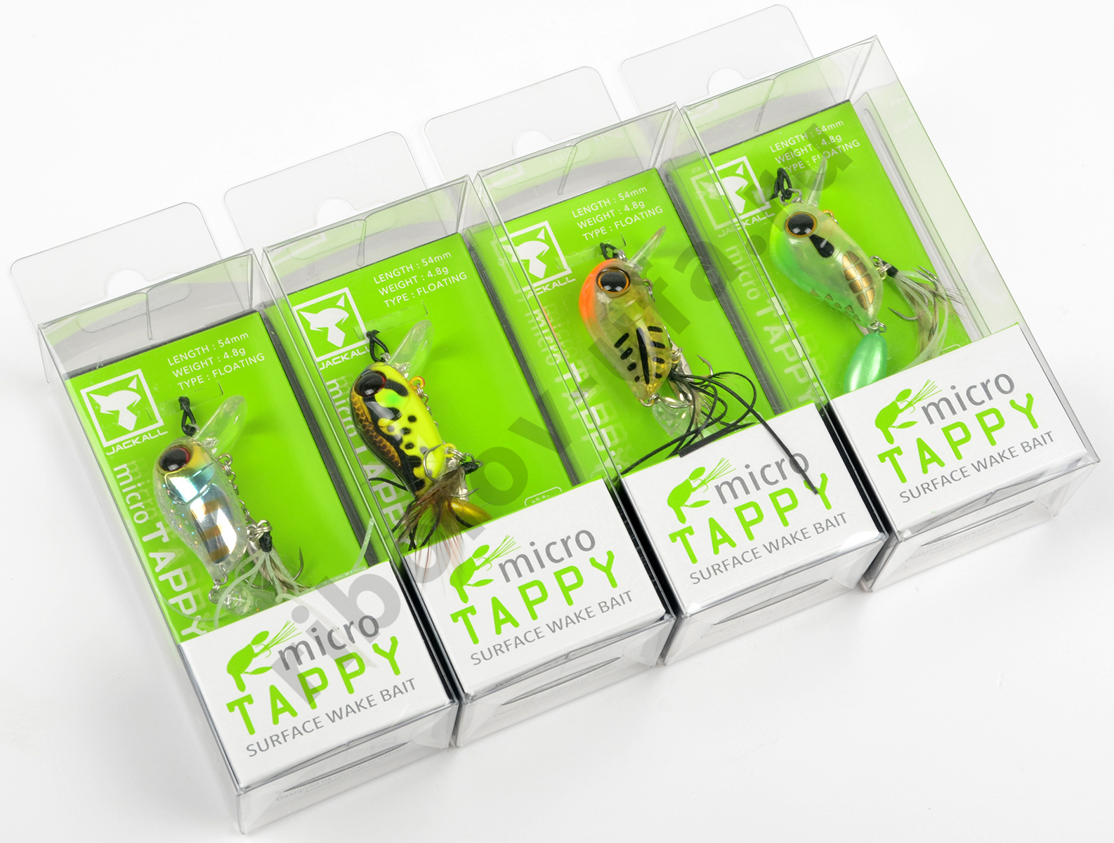 Воблер Jackall Micro Tappy  дл. 5.4 см, гл. 0-0.1 м, 4.8 гр., floating, цв. chartr. grass hopper