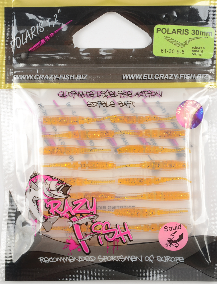 Силиконовая приманка Crazy Fish Polaris 1,2in 30мм цв.9 (кальмар)