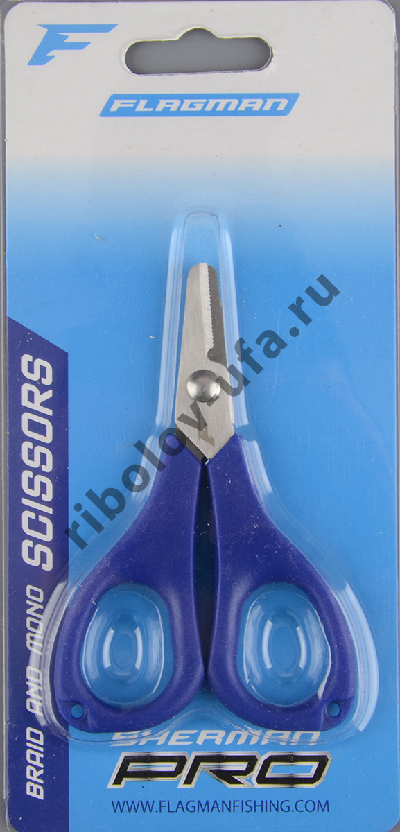Ножницы для плетенки Flagman Sherman Pro Braid & Mono Scissors