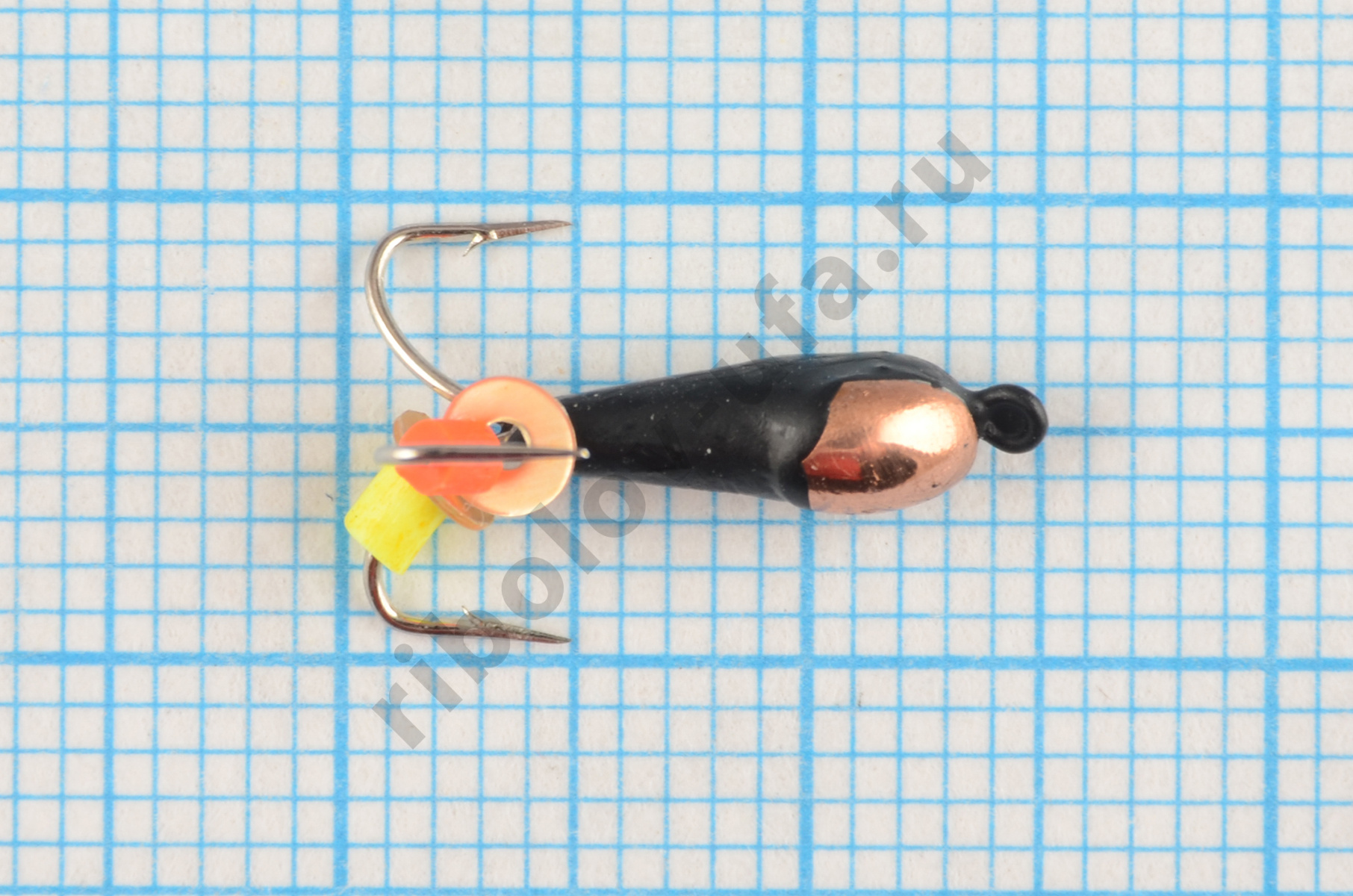 Мормышка Wormix точеная вольфрамовая Черт d=3 с медной коронкой 0,8гр арт. 1563