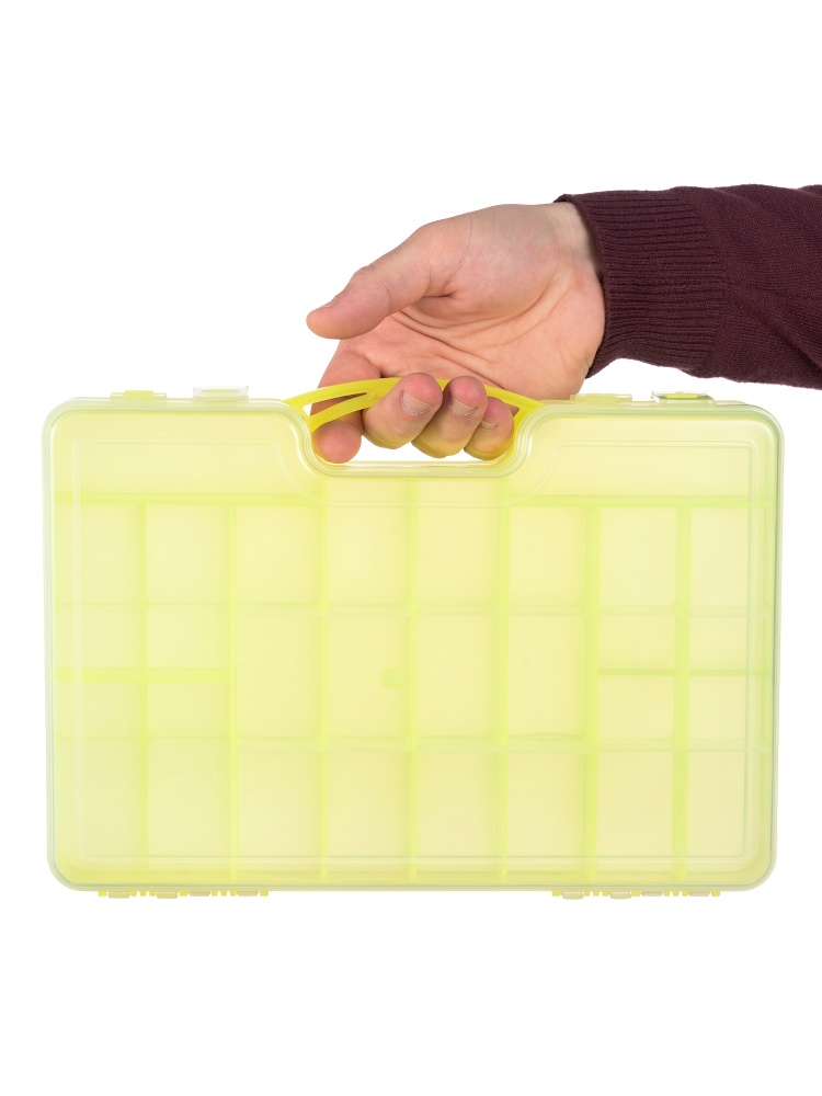 Кейс КД-1 двухсторонний с ручкой Желтый (290*210*60) Три Кита