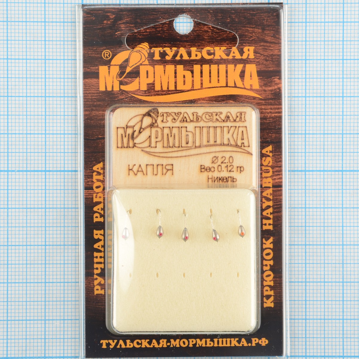 Мормышка вольфрам.Тульская Капля с кембриком 2,0мм никель