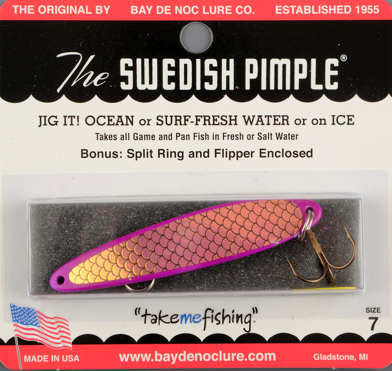 Блесна Swedish Pimple  №7 Violet Scale