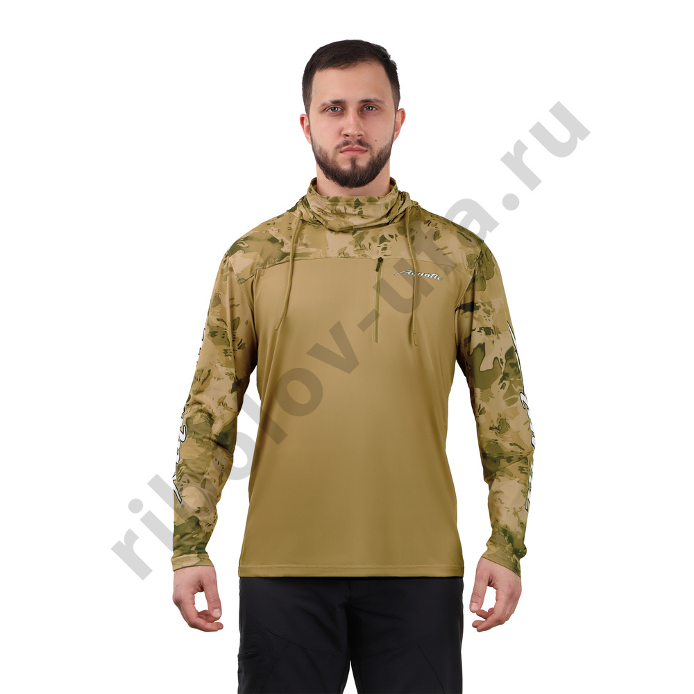 Джерси  Aquatic Дж-10 с капюшоном и баффом р.L логотип Sand Camo