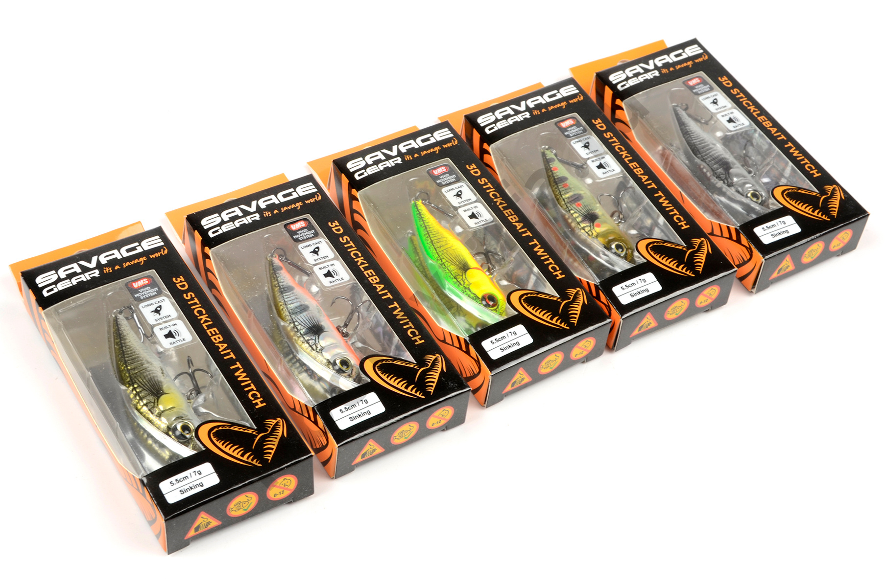 Воблер Savage Gear 3D Sticklebait Twitch 5.5, ayu green silver