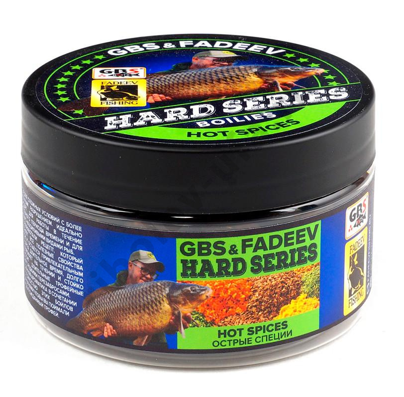 Бойлы GBS и Fadeev вареные hard series 20 мм Hot Spices Жаркие Специи 