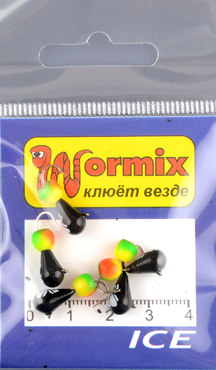 Мормышка Wormix материал WCP 90 Капля черная d.5 1,71гр 