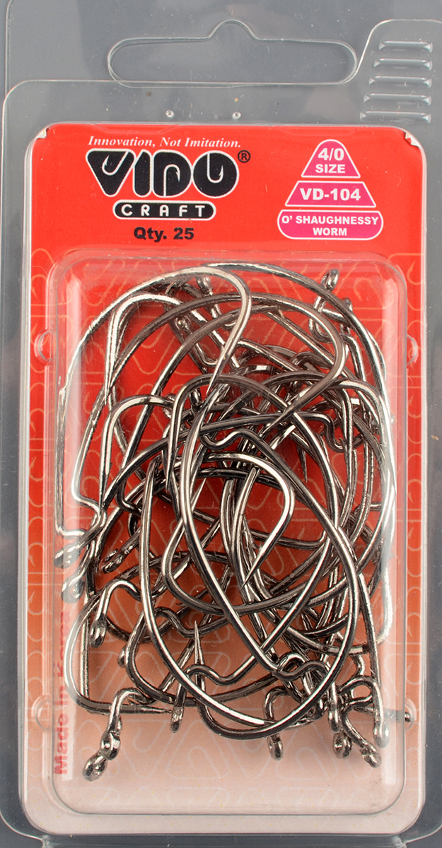 Офсетные крючки Vido O`Shaughnessy Worm VD104 №4/0 BLN 
