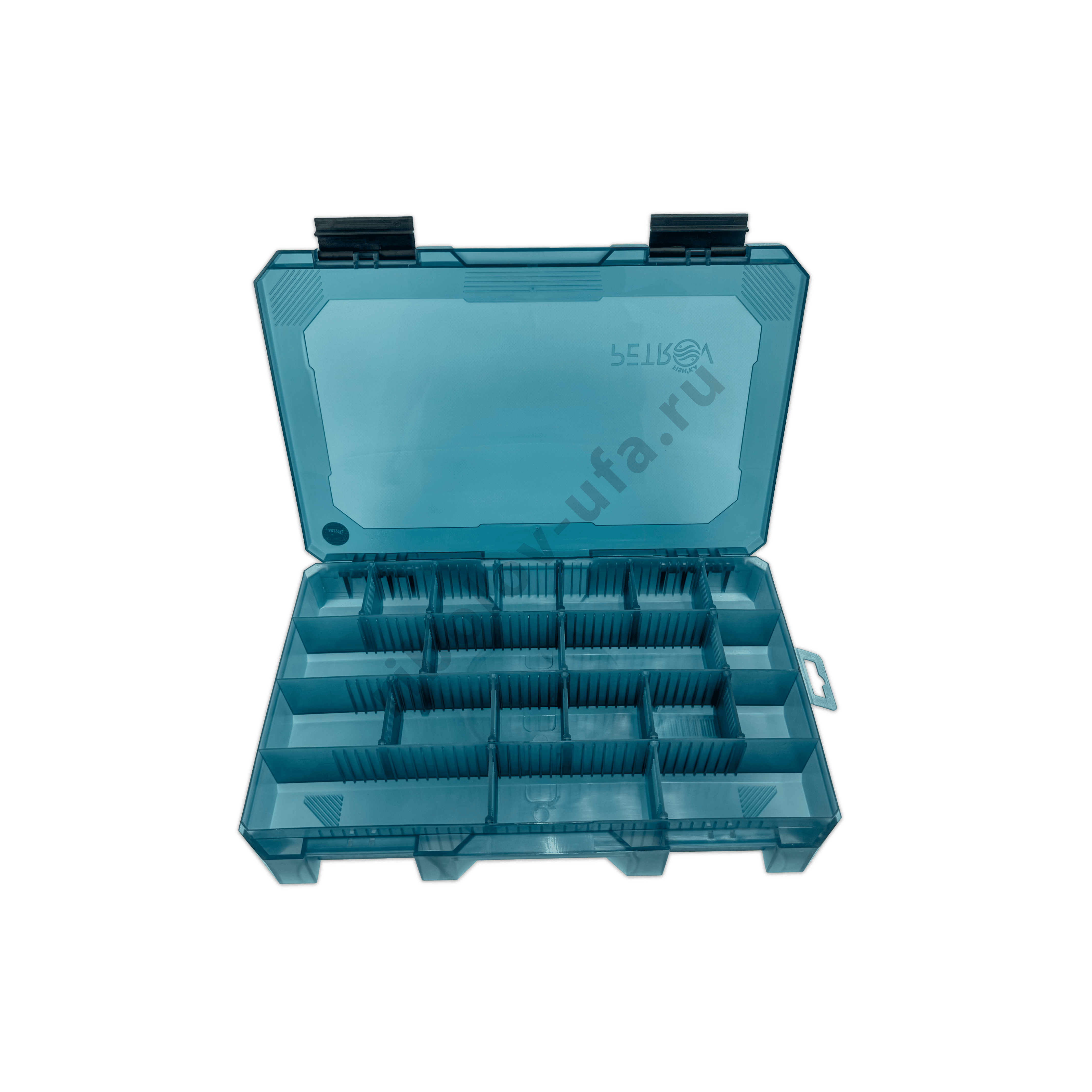 Коробка Fishka Petrov 50 тонированный бирюзовый 347*228*49мм