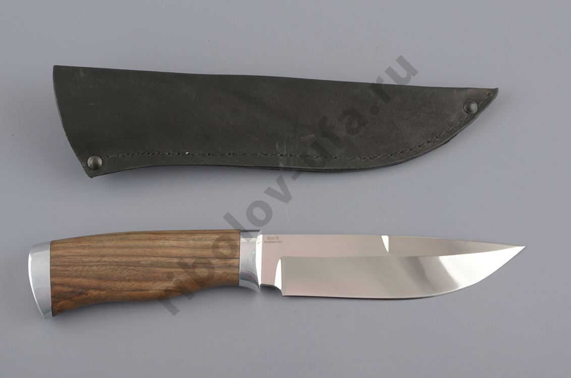 Нож Акула кованая нерж.сталь, 95х18, орех (ручная работа)
