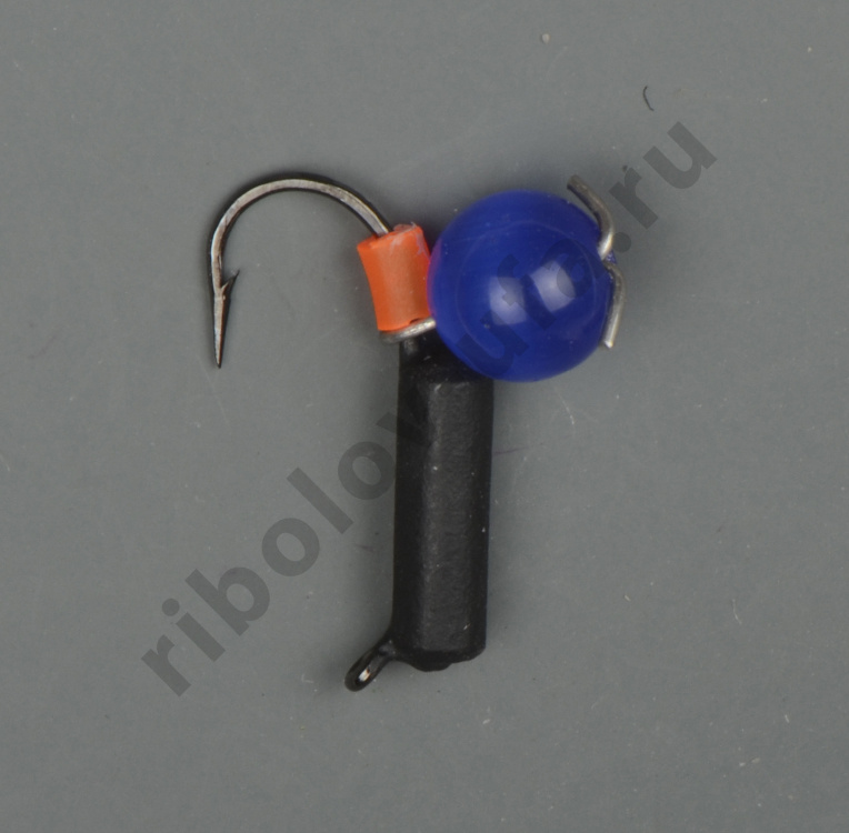 Мормышка Wormix точеная вольфрамовая Столбик d=1,5 с камнем Кошачий глаз (черный) арт. 332