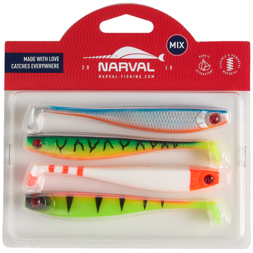 Силиконовая приманка Narval Fishing Skinny 12см Mix#M06 (4шт/уп)