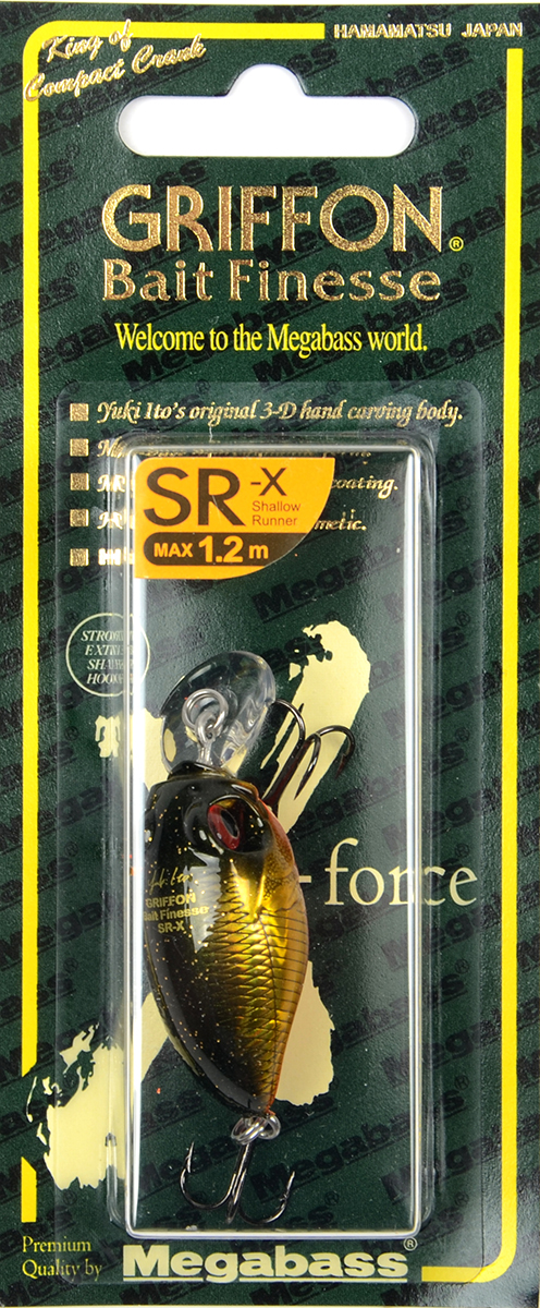 Воблер Megabass Bait Finesse SR-X Griffon 38мм 5,3гр 0-1,2м (GG Kinkuro)