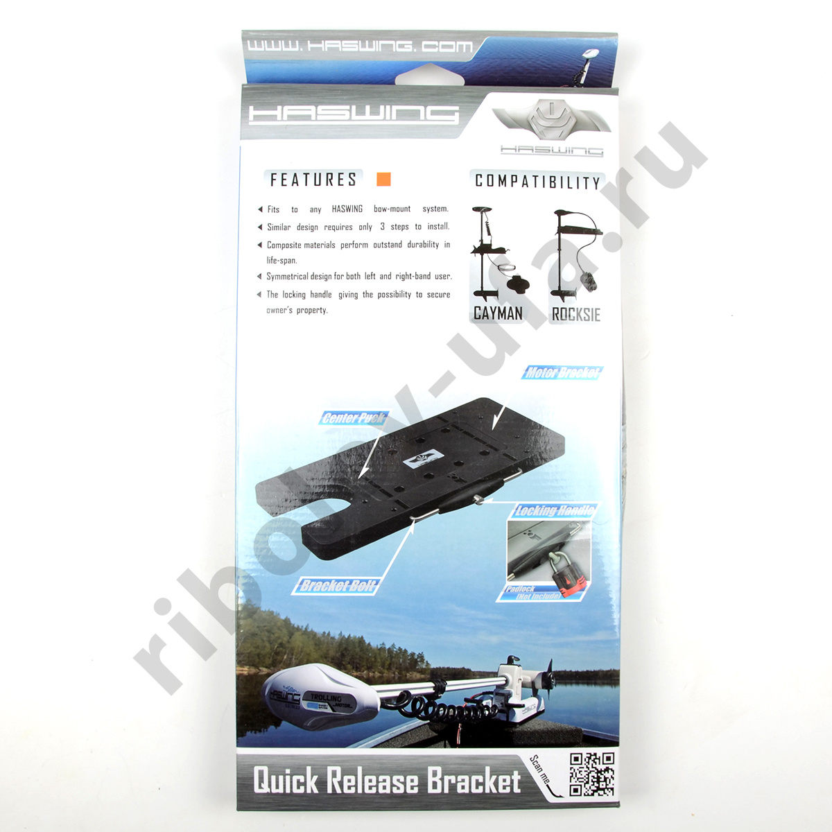 Платформа для крепления мотора Haswing к лодке  (для CAYMAN В 55 lbs и др.)