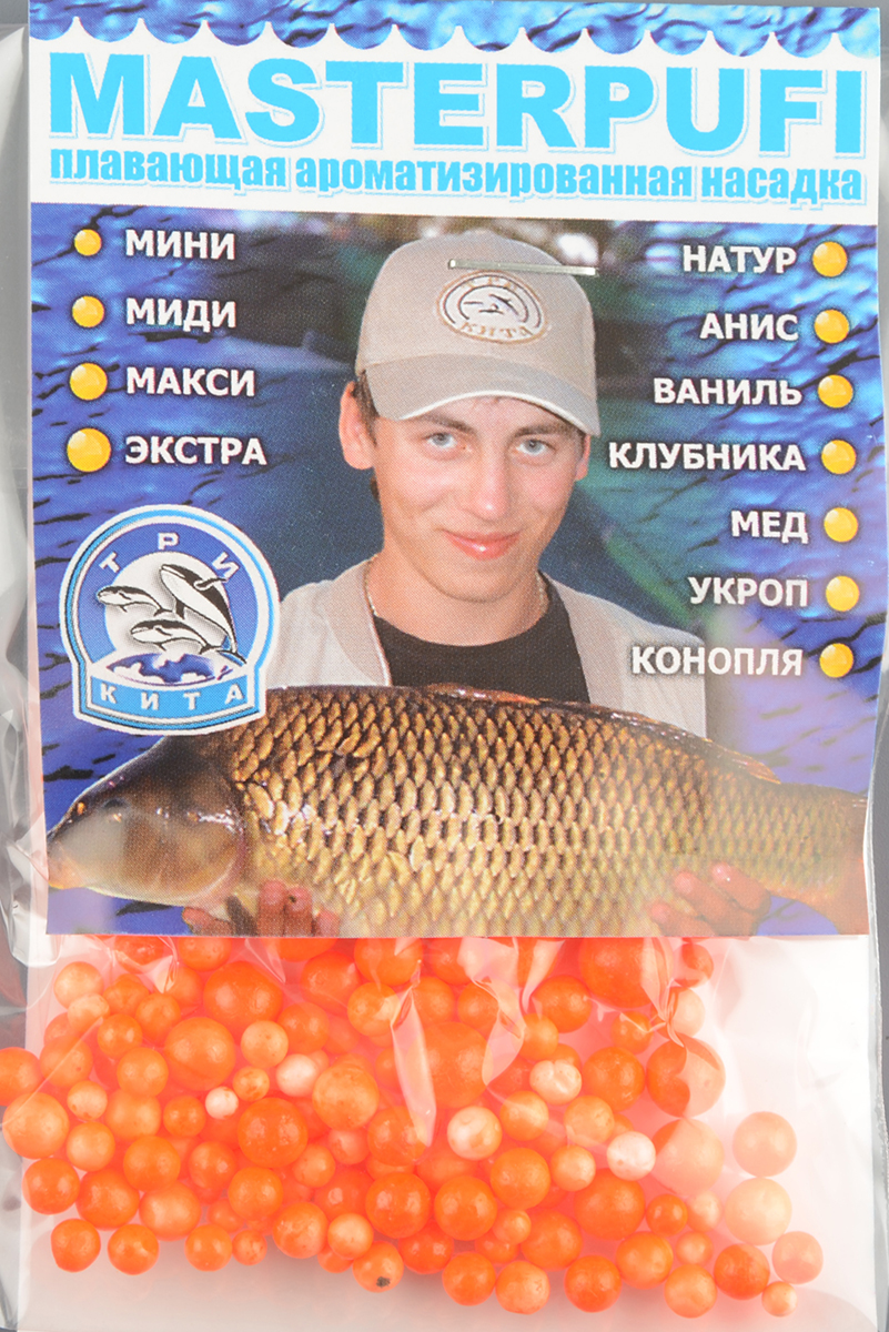 Плавающая насадка Три кита Мастер Пуфи d-9мм оранжевый ваниль